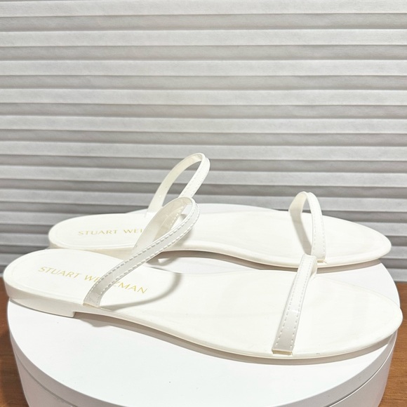 🌹STUART WEITZMAN 🌹 Sawyer Rubber White Sandals Size: 12 - Picture 5 of 10